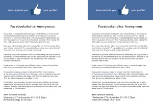 Publicity Document for Facebookaholics Anonymous meeting, 2013