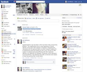 Screenshot of Facebookaholics Facebook Group